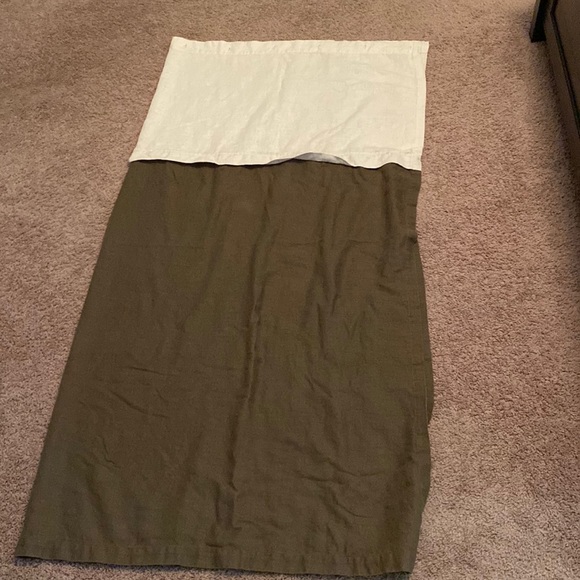 Veratax cream brown coffee tan neutral beige shower curtain cloth soho linen - Picture 3 of 5